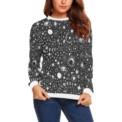 Magic love 1BW All Over Print Crewneck Sweatshirt for Women (Model H18)