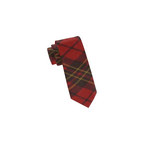 Red tartan plaid winter Christmas pattern holidays Classic Necktie (Two Sides)