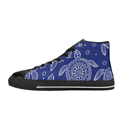 Tribal turtle pattern Men’s Classic High Top Canvas Shoes (Model 017)