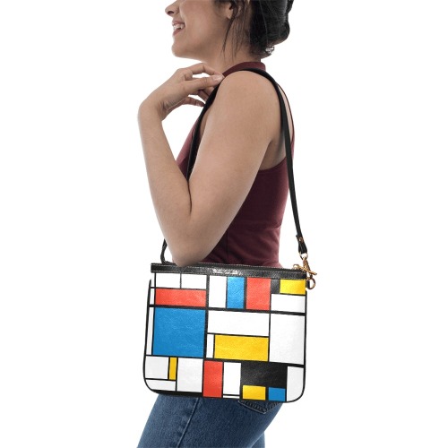 Mondrian De Stijl Modern Small Shoulder Bag (Model 1710)