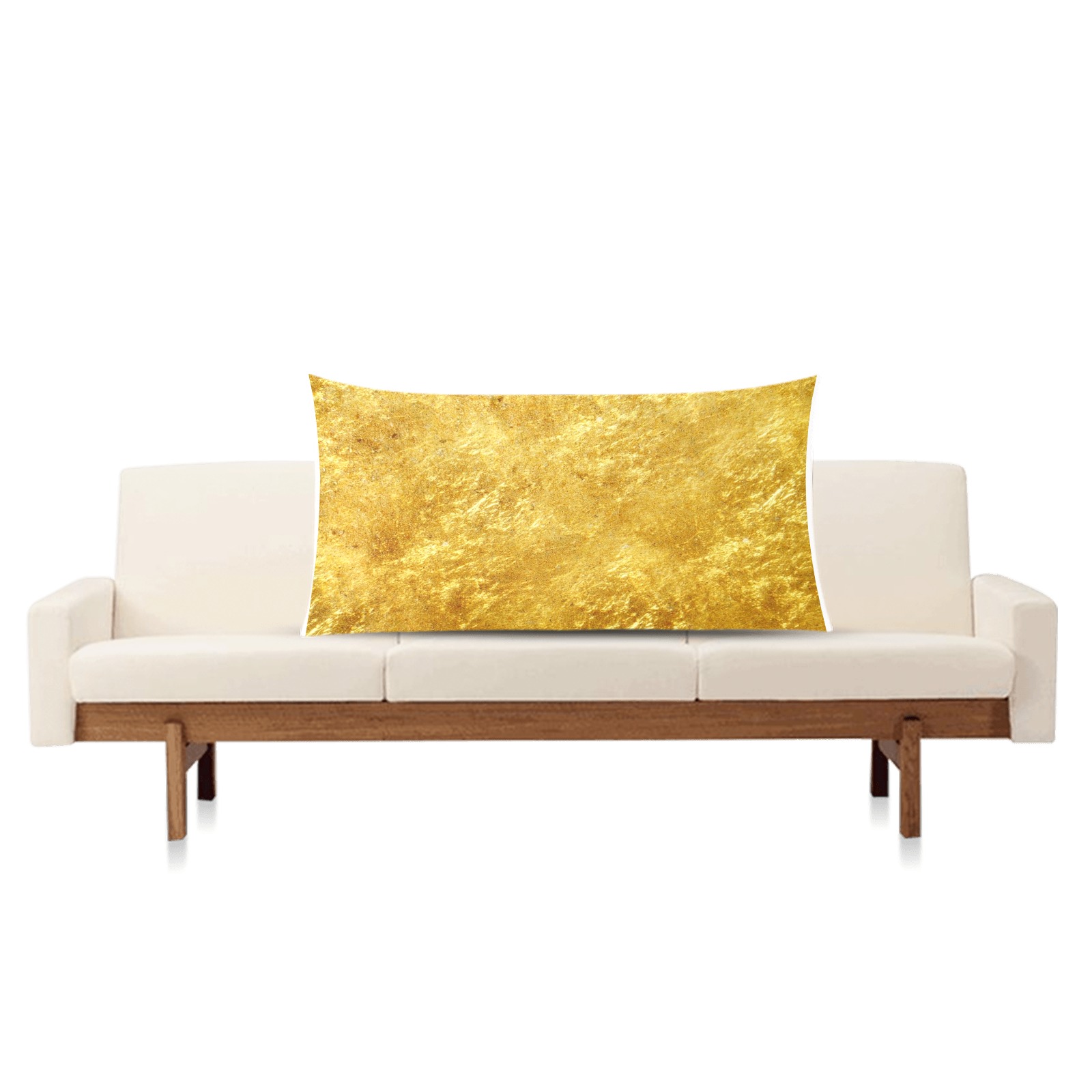 shiny-gold Rectangle Pillow Case 20"x36"(Twin Sides)
