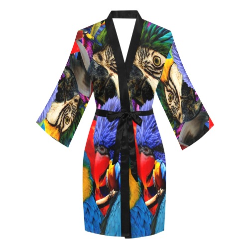 PARROTS Long Sleeve Kimono Robe