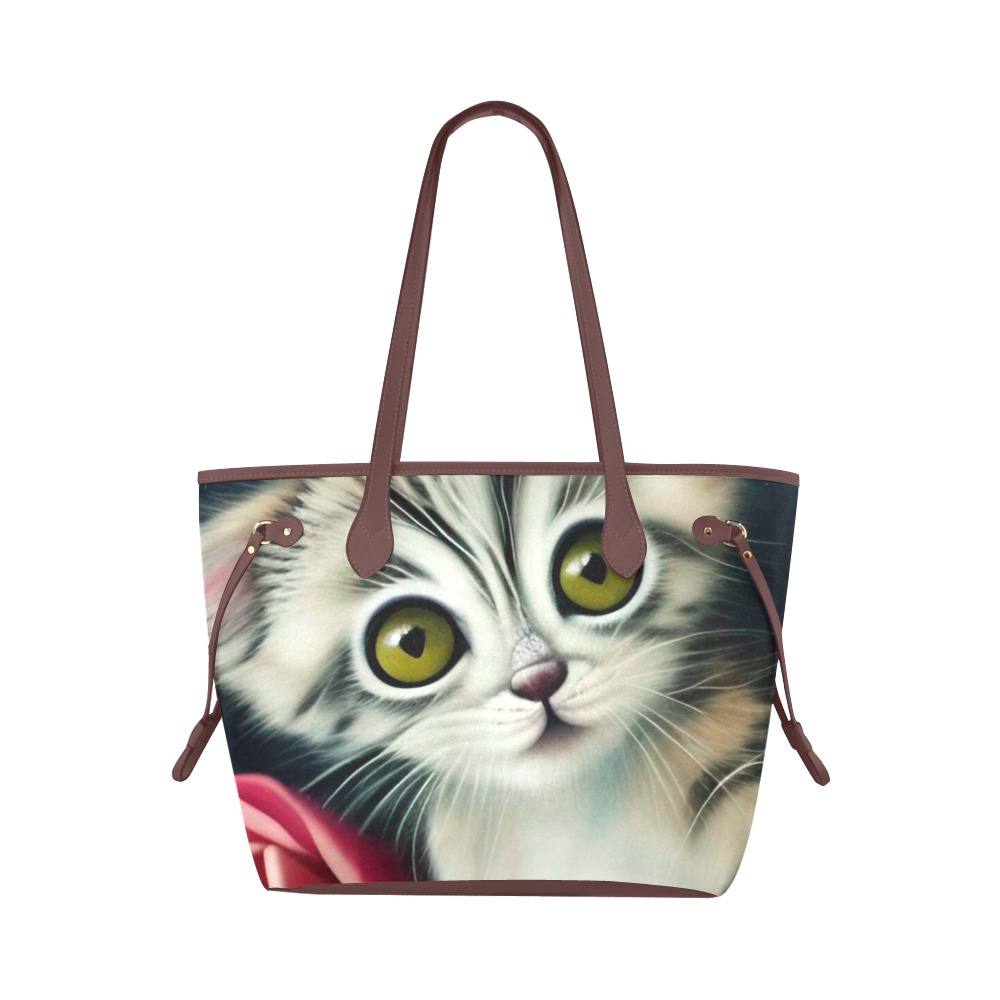 Cute Kittens 7 Clover Canvas Tote Bag (Model 1661)