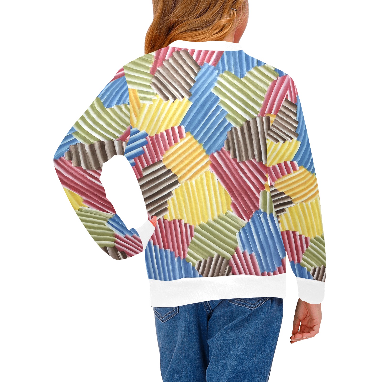Dream Girls' All Over Print Crew Neck Sweater (Model H49)