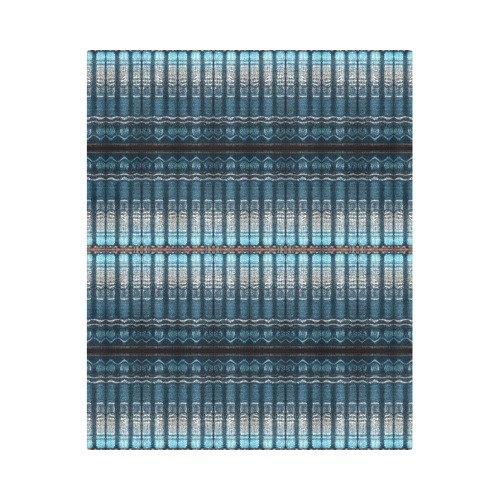 fabric pillar's, dark blue, repeating pattern Duvet Cover 86"x70" ( All-over-print)