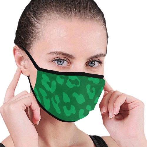Leopard Print Pale Greens Mouth Mask