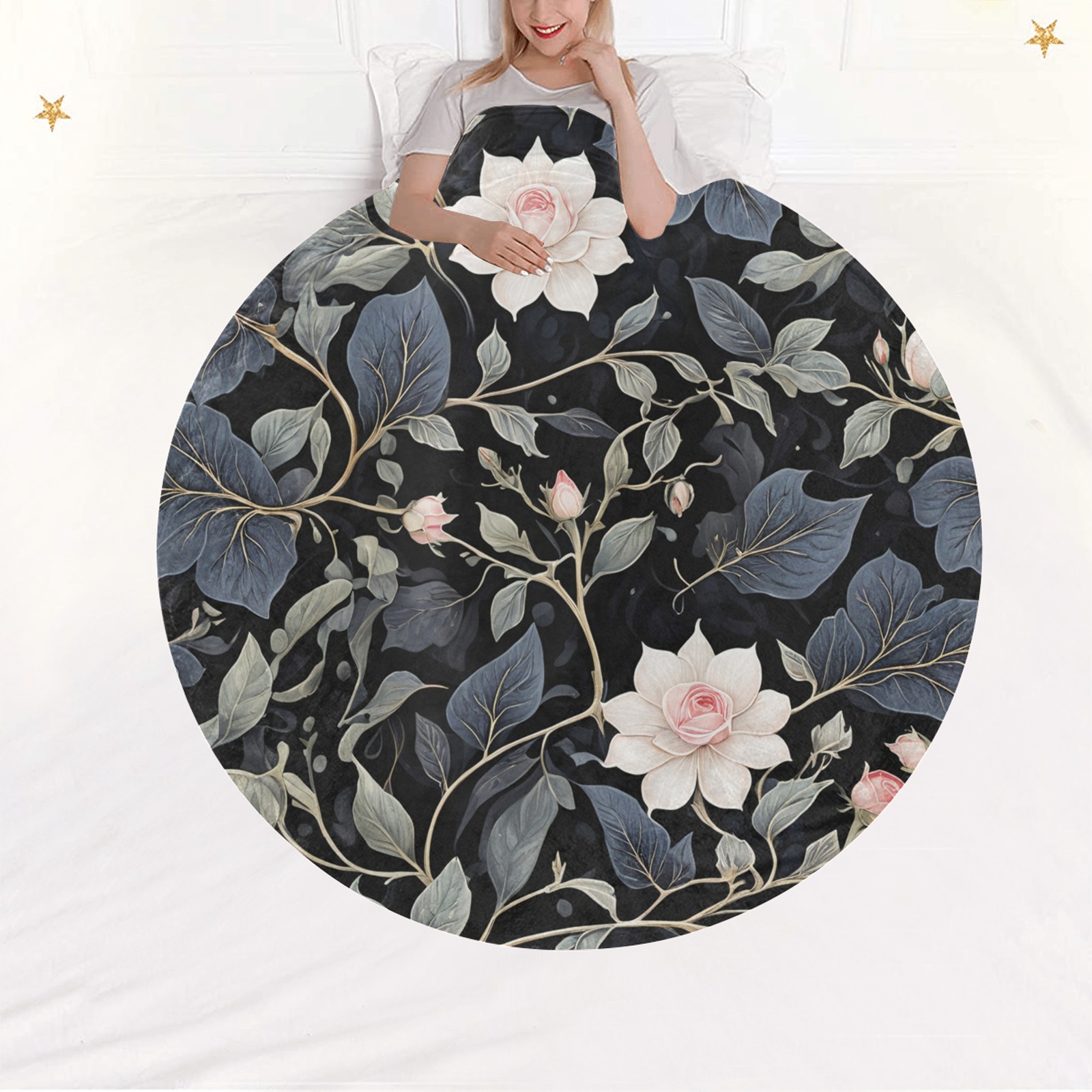 Fabulous Florals 11 Circular Ultra-Soft Micro Fleece Blanket 60"