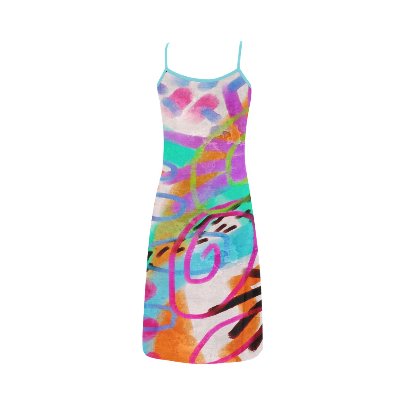 Funky Abstract Art to Wear Alcestis Slip Dress (Model D05)