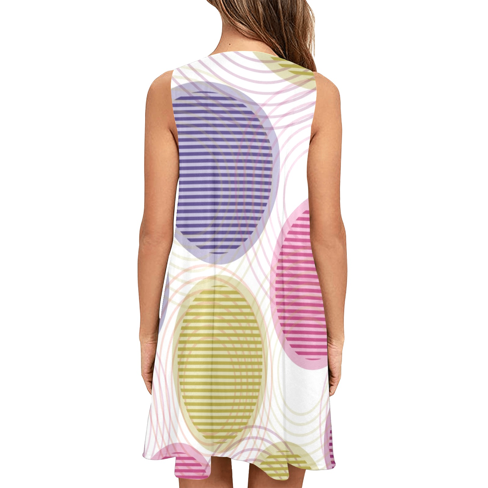 Going in Circles Sleeveless A-Line Pocket Dress (Model D57)