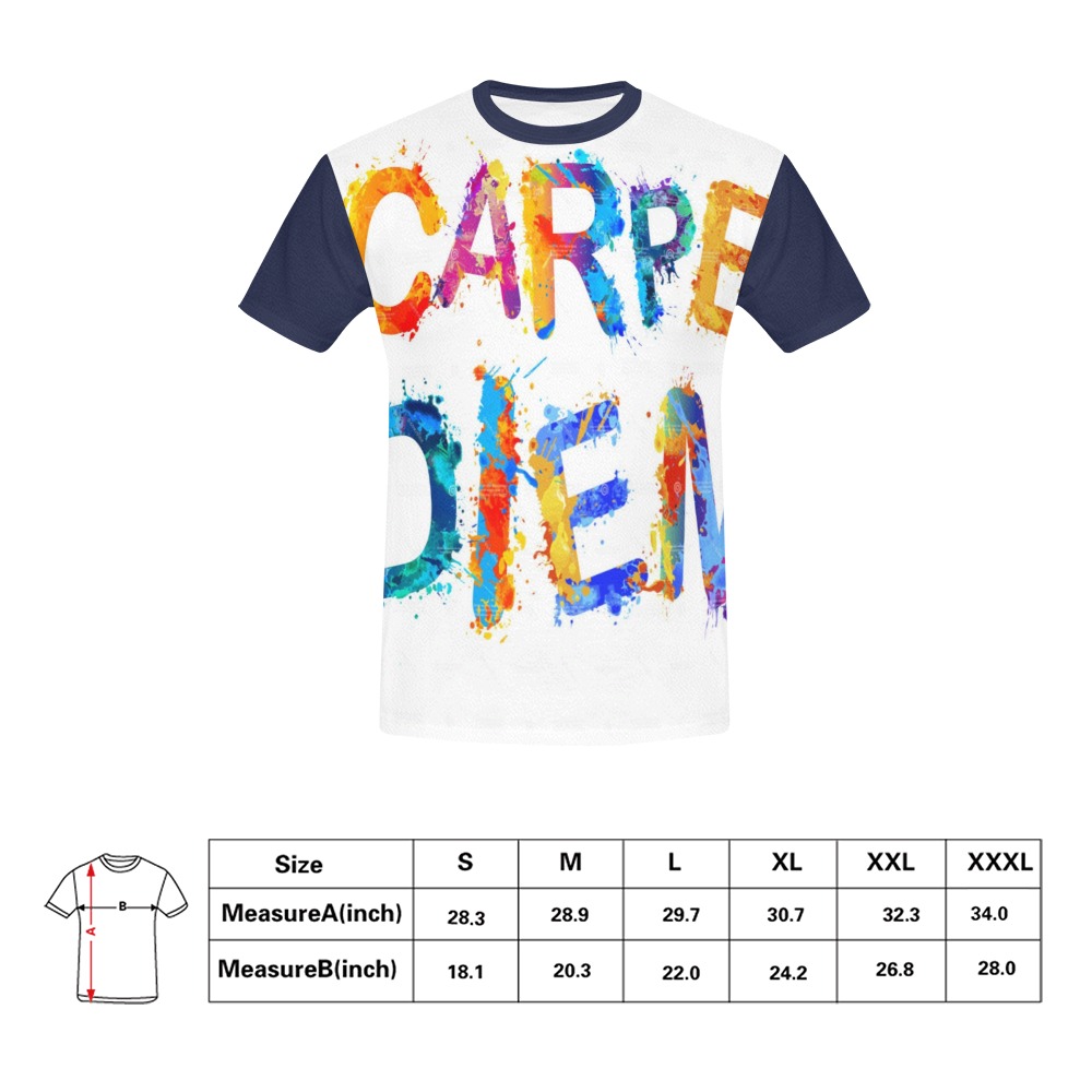 carpe diem All Over Print T-Shirt for Men (USA Size) (Model T40)