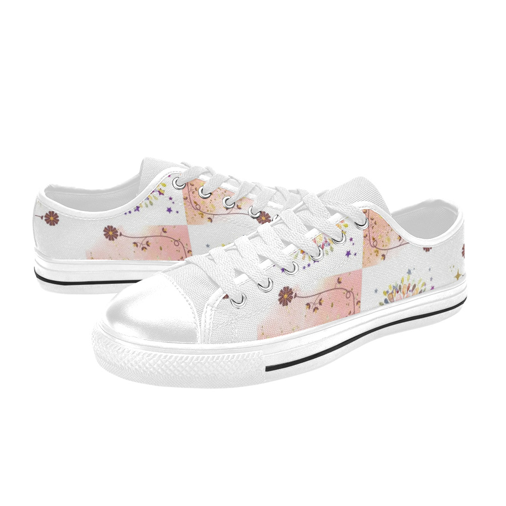 Harlequin and Crow Magical Garden Fairy Tale Fantasy Design Women's Classic Canvas Shoes (Model 018)