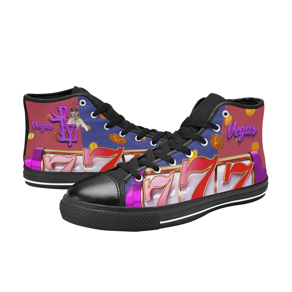 Vegas Collectable Fly Men’s Classic High Top Canvas Shoes (Model 017)
