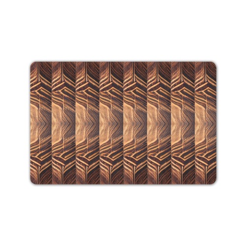 wood pattern Doormat 24"x16" (Black Base)