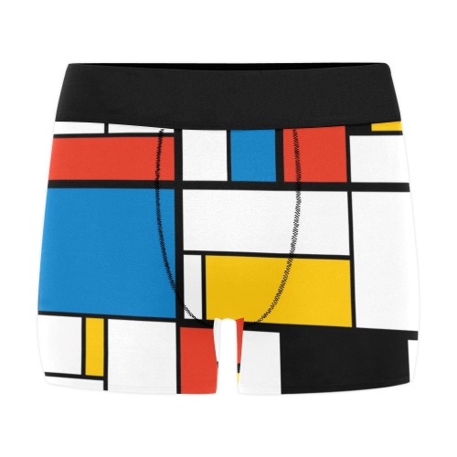 Mondrian De Stijl Modern Men's All Over Print Boxer Briefs (Model L10)