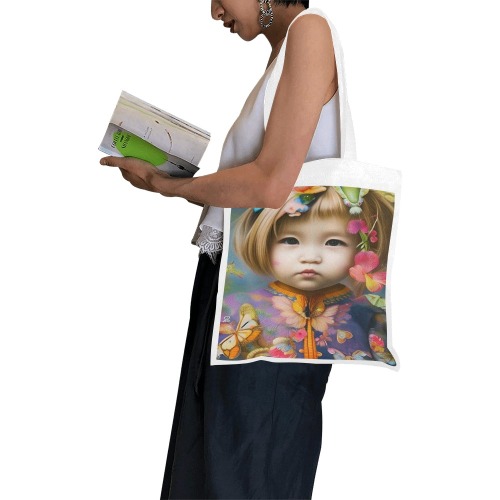 Pretty Girls 6 Canvas Tote Bag/Small (Model 1700)