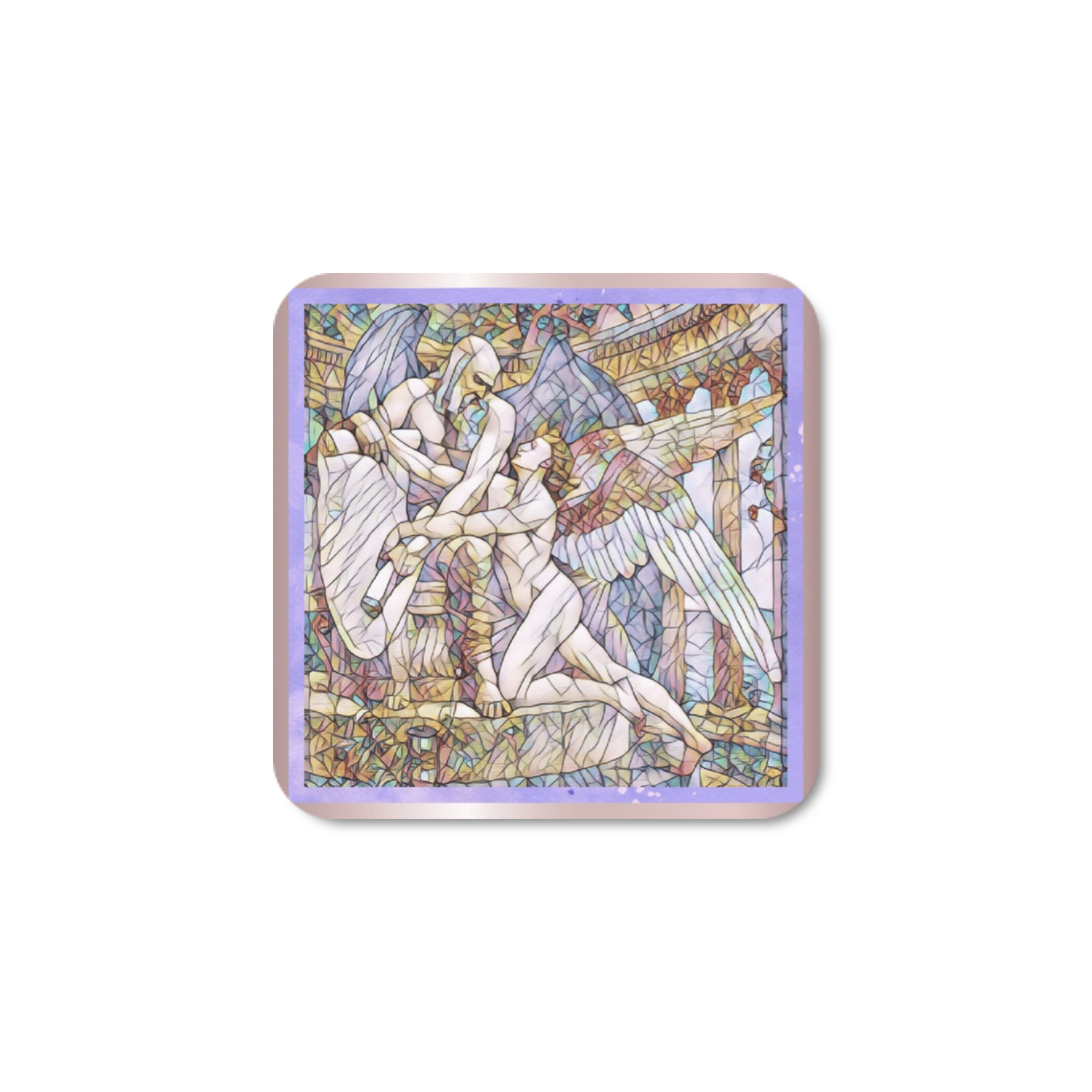 Second Remastered Version of The Roll of Fate by Walter Crane Square Fridge Magnet