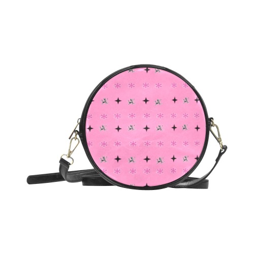 Traci K Designer Patterned Pink Sling Bag Round