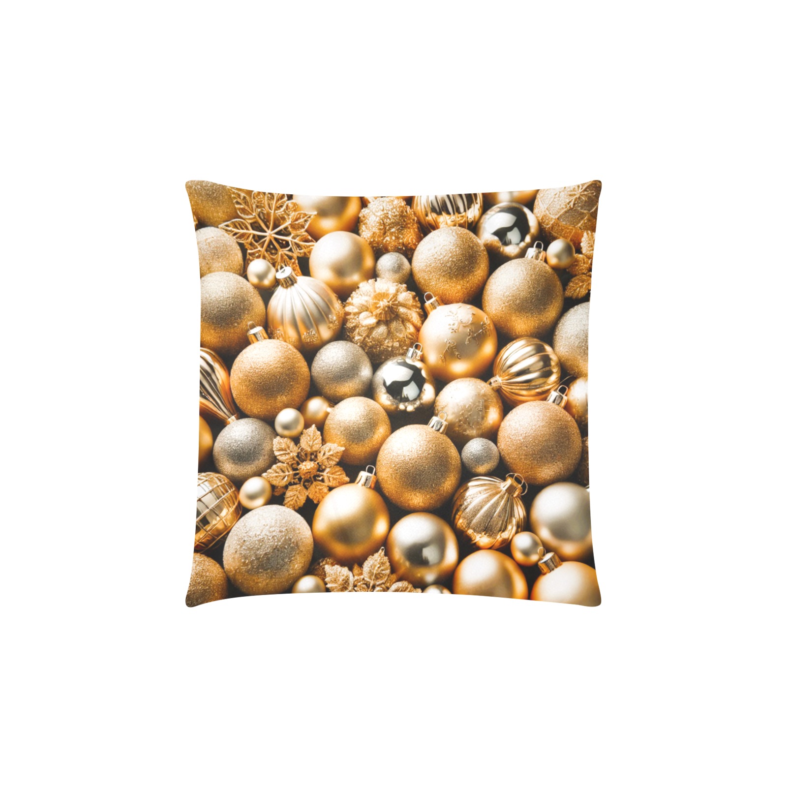 golden baubles Custom Zippered Pillow Cases 16"x16" (Two Sides)