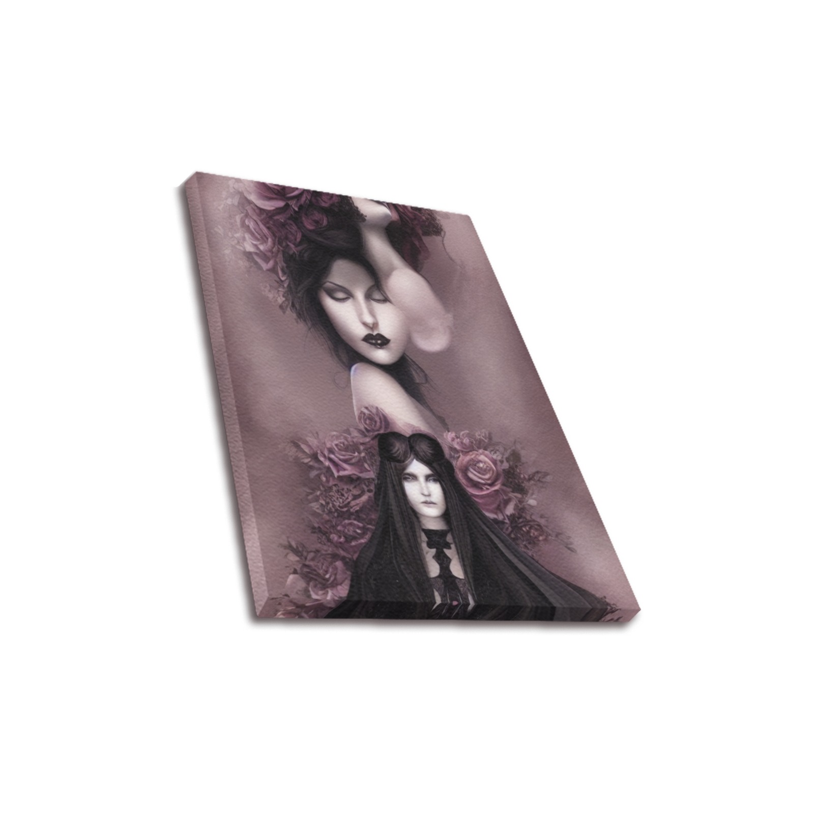 0.1 - Gothic female elegance beauty digital painting Upgraded Canvas Print 11"x14"