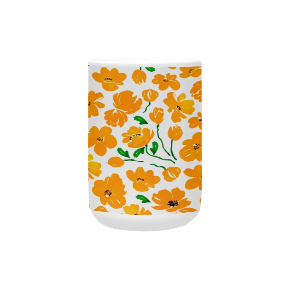 Yellow garden flowers WP Custom Ceramic Mug (15OZ)