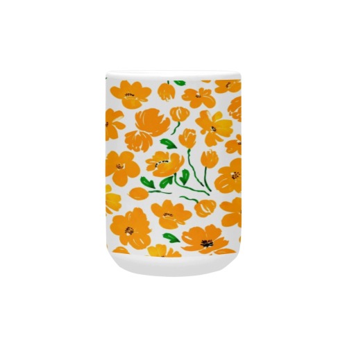 Yellow garden flowers WP Custom Ceramic Mug (15OZ)