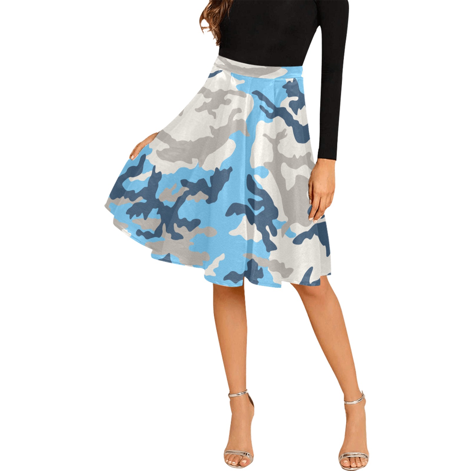 blue-woods-ERDL Melete Pleated Midi Skirt (Model D15)