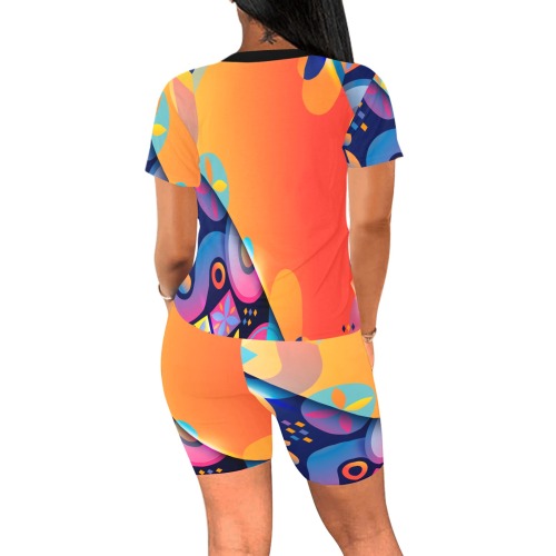 gradient geometric  Collectable Fly Women's Short Yoga Set