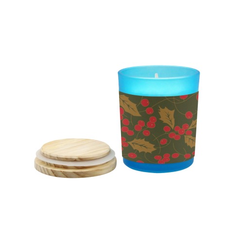 Candle Blue Glass Candle Cup (Wood Sage & Sea Salt)