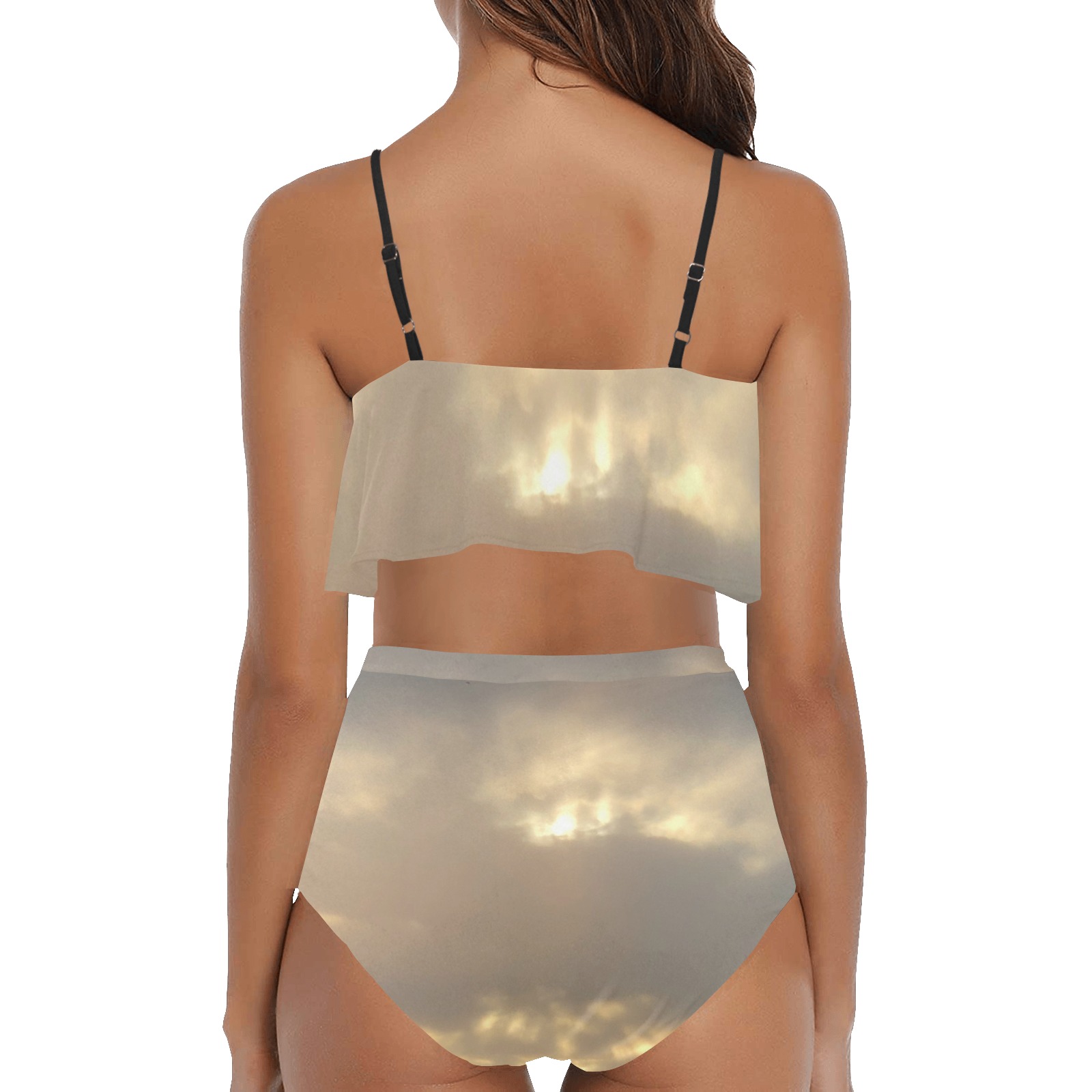 Cloud Collection High Waisted Ruffle Bikini Set (Model S13)