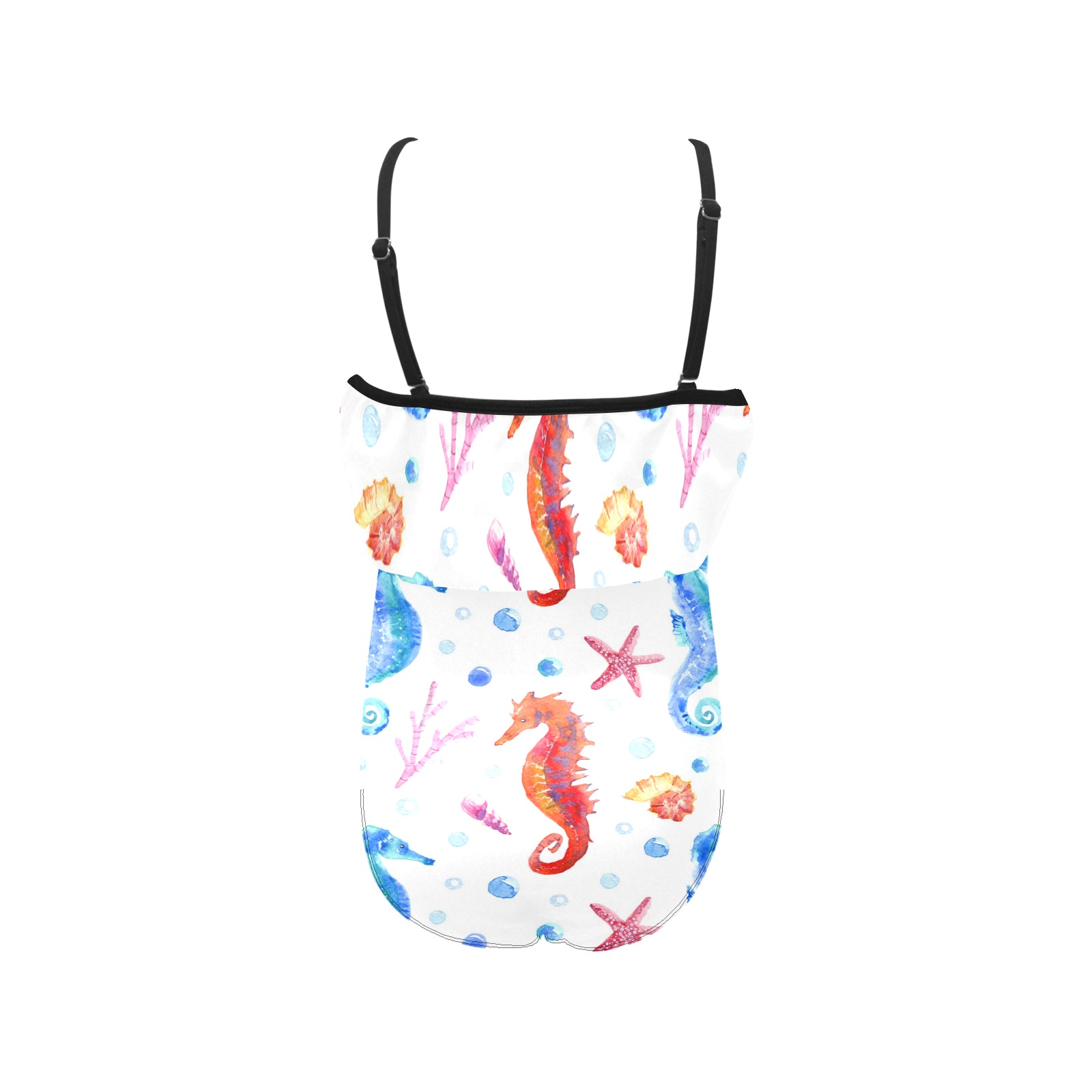 Seahorse Kids' Spaghetti Strap Ruffle Swimsuit (Model S26)