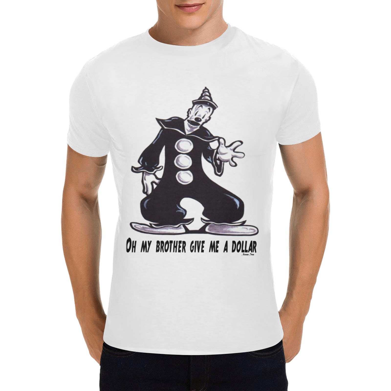 Koko clown Men's T-Shirt in USA Size (Two Sides Printing)