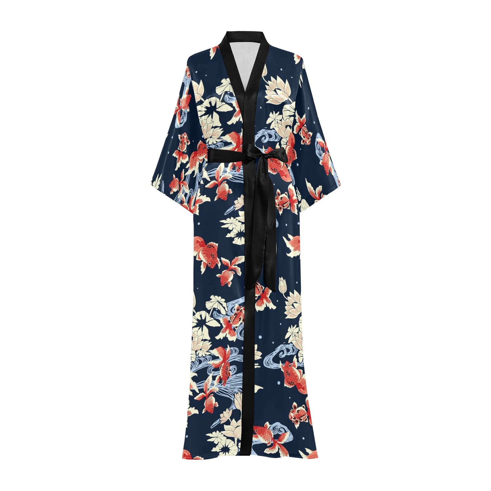 KOI FISH 002 Long Kimono Robe
