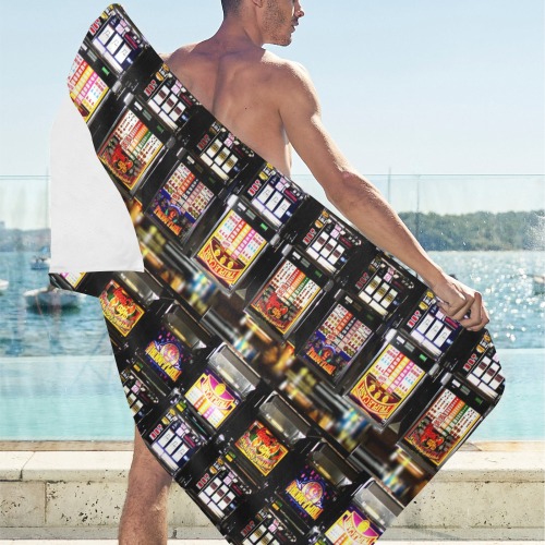 Lucky Slot Dream Machines Beach Towel 30"x 60"