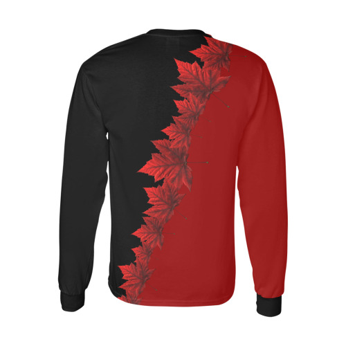 Canada Maple Leaf Men's All Over Print Long Sleeve T-shirt (Model T51)