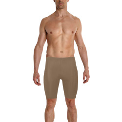 BROWN Men's Knee Length Swimming Trunks (Model L58)