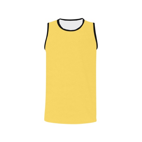 color mustard All Over Print Basketball Jersey