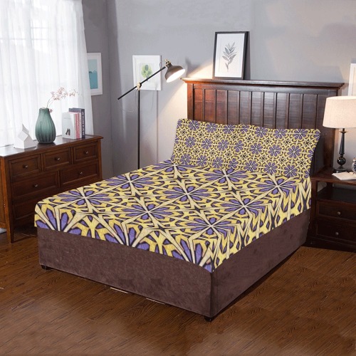 Gorgeous Mandala Floral in Earth Tones 3-Piece Bedding Set