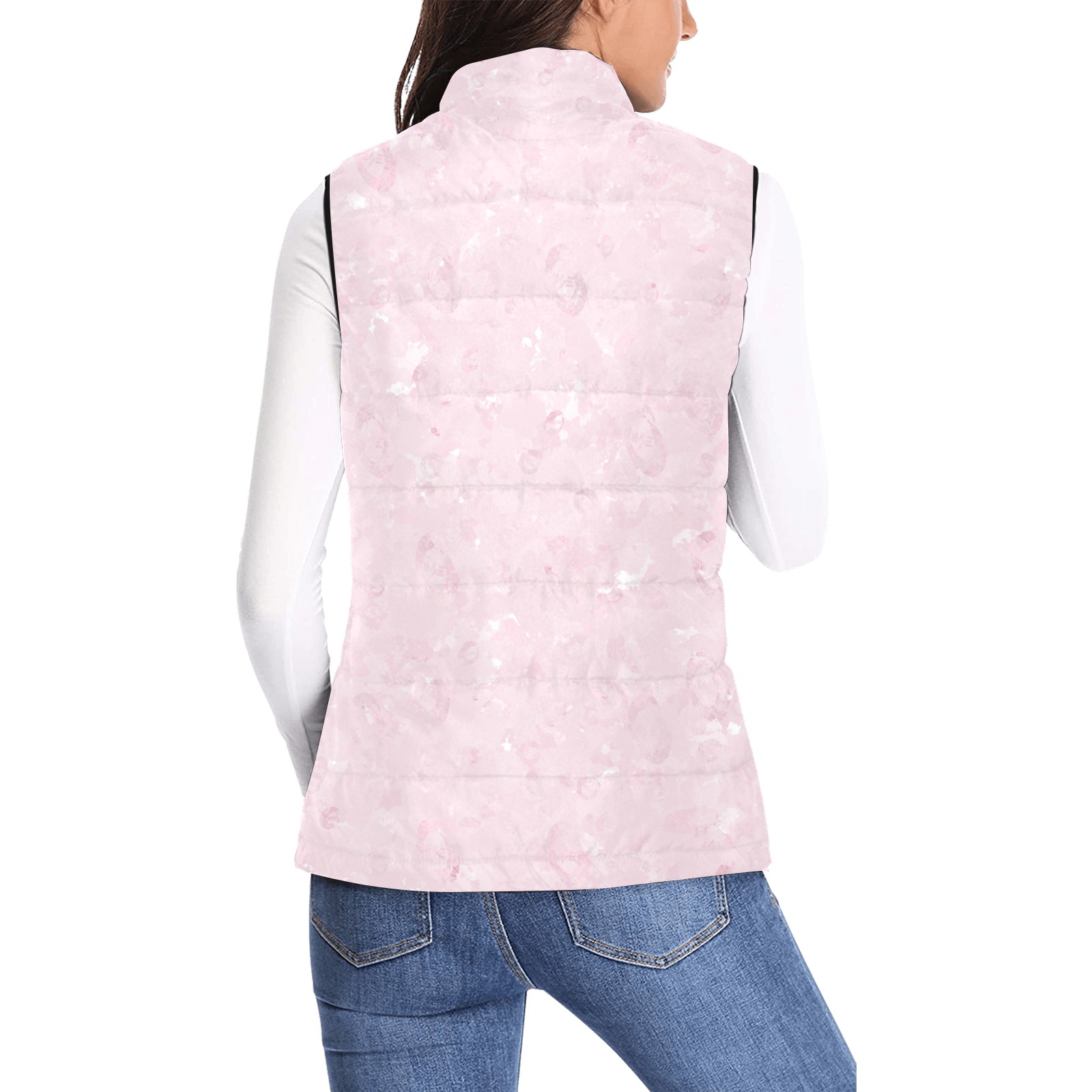 Untitled-13 Women's Padded Vest Jacket (Model H44)