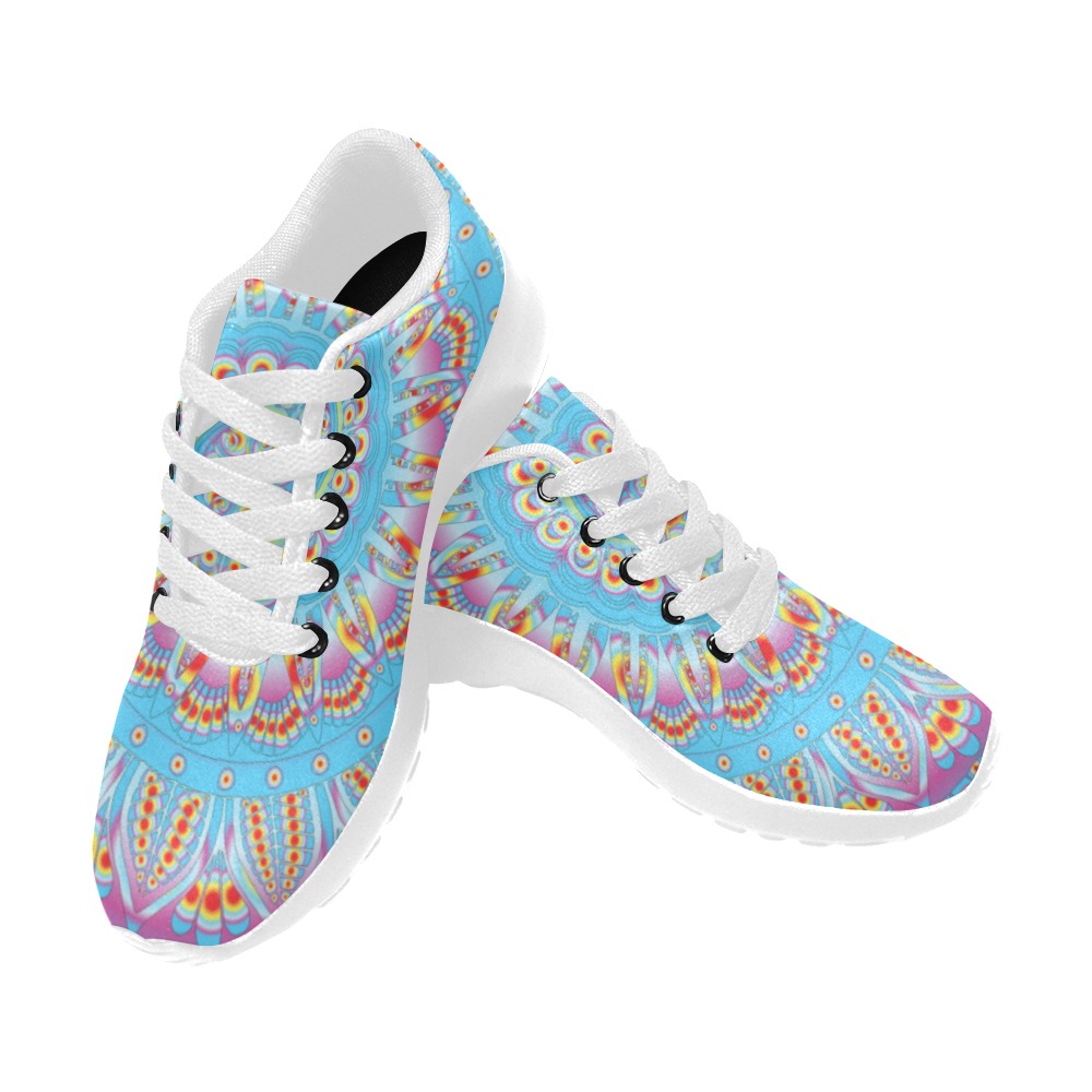 mandala 5  blue medium Women’s Running Shoes (Model 020)