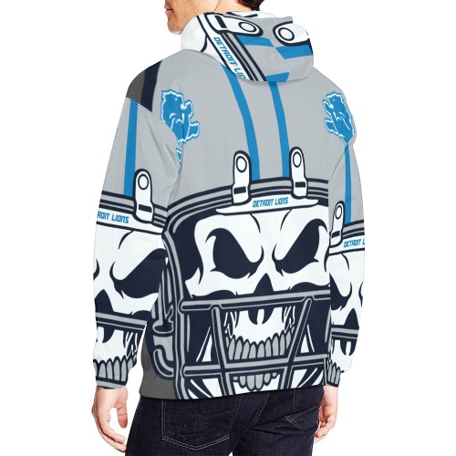 Lion Skull Allover All Over Print Hoodie for Men (USA Size) (Model H13)