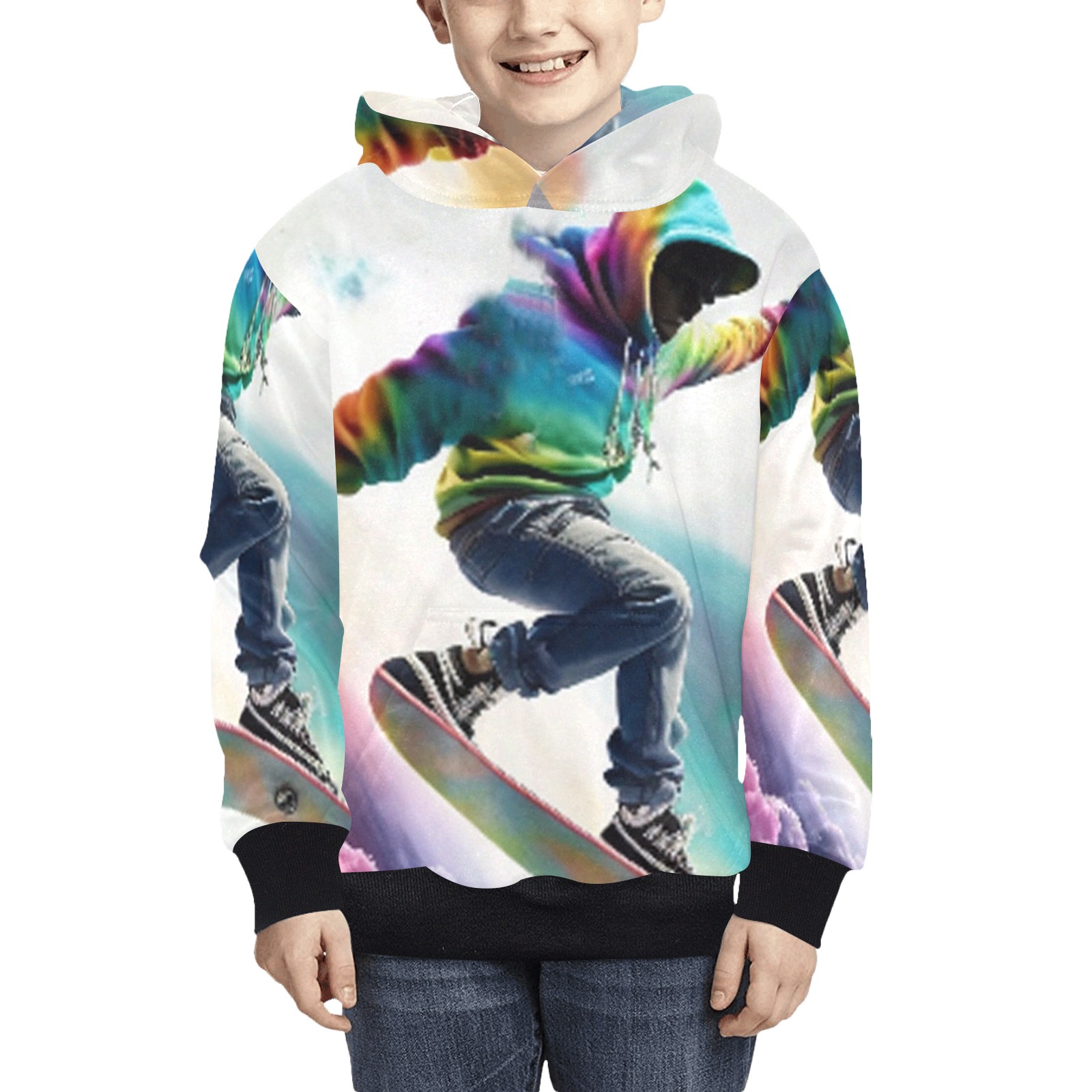 rainbowboarding-2 Kids' All Over Print Hoodie (Model H38)