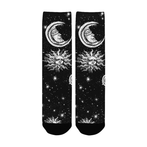 Mystic Moon and Sun Custom Socks for Women