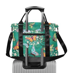 green butterflies Large Capacity Duffle Bag (Model 1715)