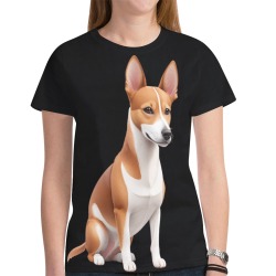 Basenji New All Over Print T-shirt for Women (Model T45)