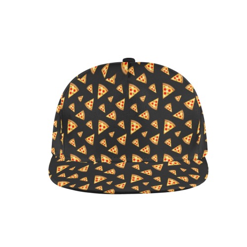 Cool and fun pizza slices dark gray pattern All Over Print Snapback Hat