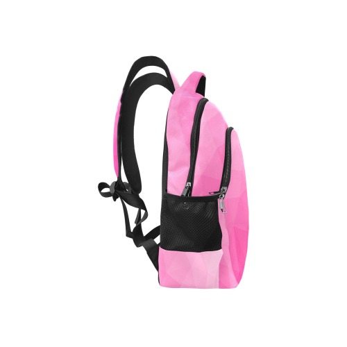 Hot pink gradient geometric mesh pattern Multifunctional Backpack (Model 1731)