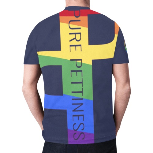 Pure Pettiness Pride navy New All Over Print T-shirt for Men (Model T45)