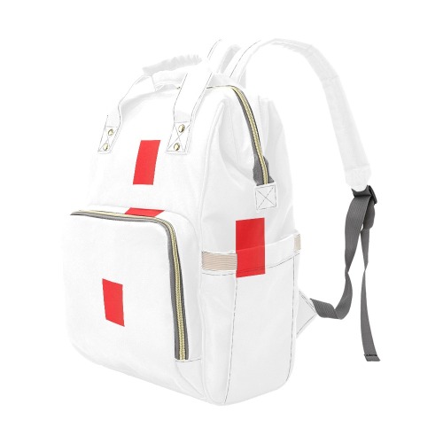 red bookbag Multi-Function Diaper Backpack/Diaper Bag (Model 1688)