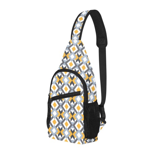 Retro Angles Abstract Geometric Pattern All Over Print Chest Bag (Model 1719)