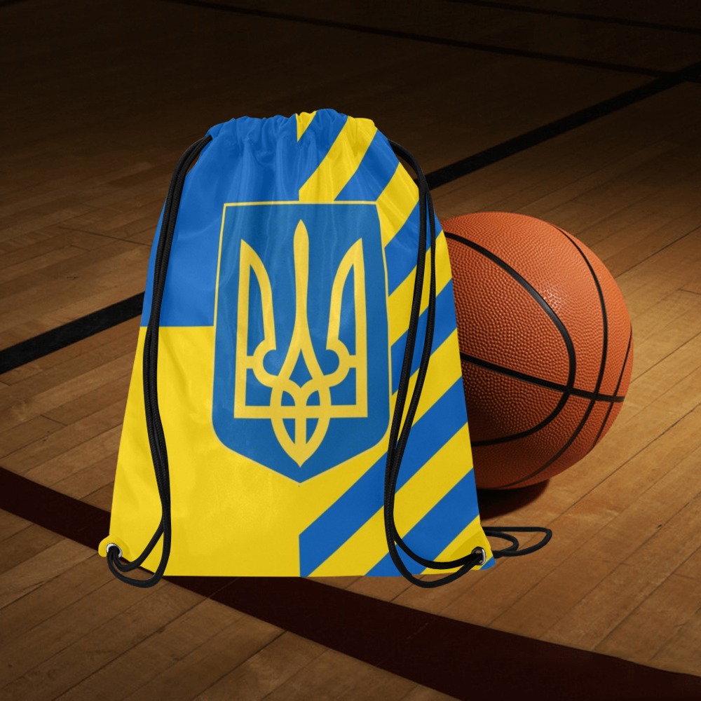 UKRAINE Large Drawstring Bag Model 1604 (Twin Sides)  16.5"(W) * 19.3"(H)